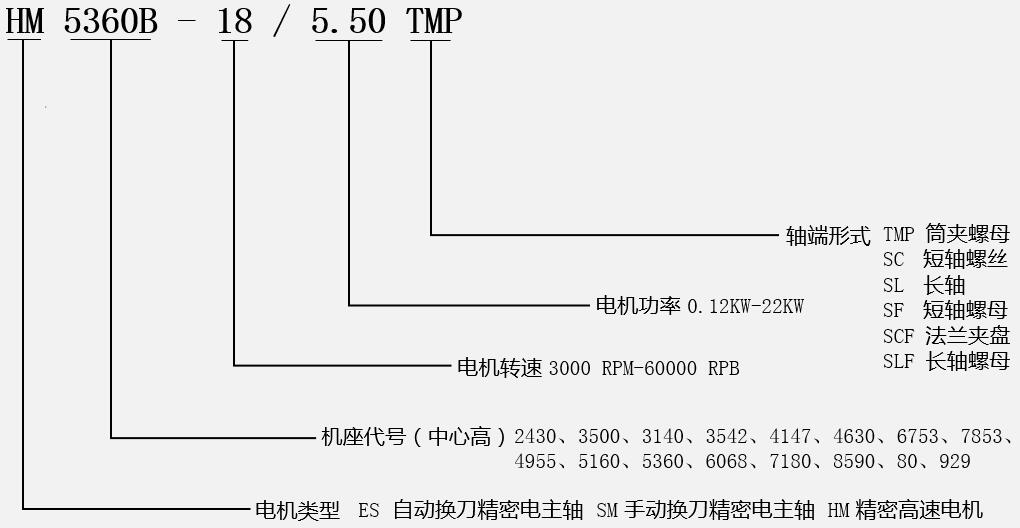 瑞德沃斯高速電機(jī)型號(hào)說(shuō)明